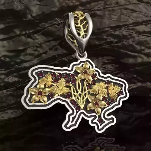 Ukraine trident Pendant