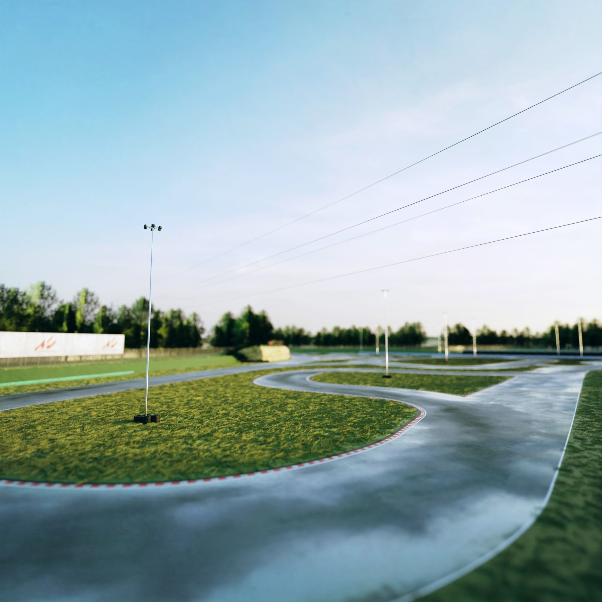 Race Track For Drifting  Low-poly 3D model_6