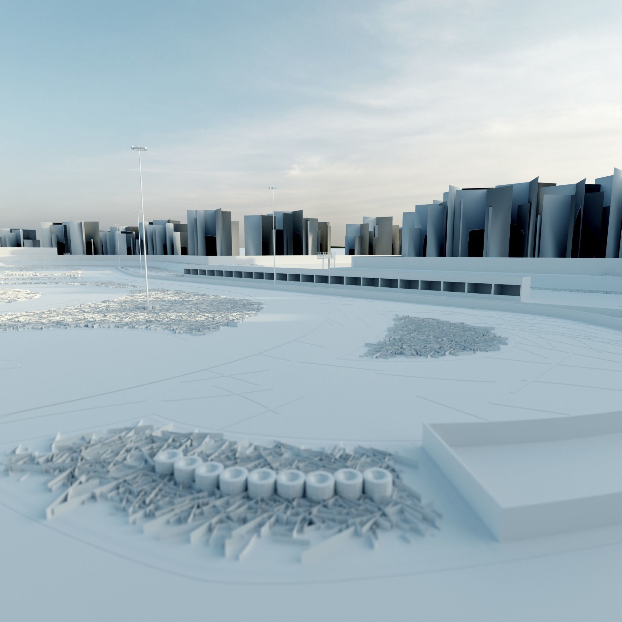 Race Track For Drifting  Low-poly 3D model_11