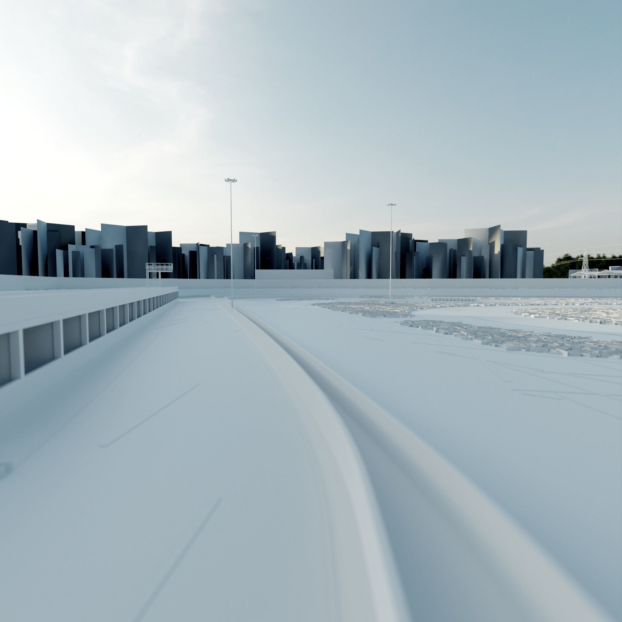 Race Track For Drifting  Low-poly 3D model_10