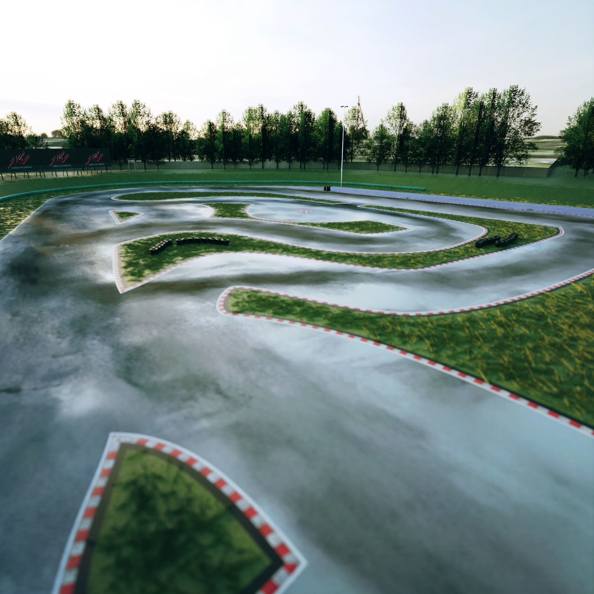 Race Track For Drifting  Low-poly 3D model_5