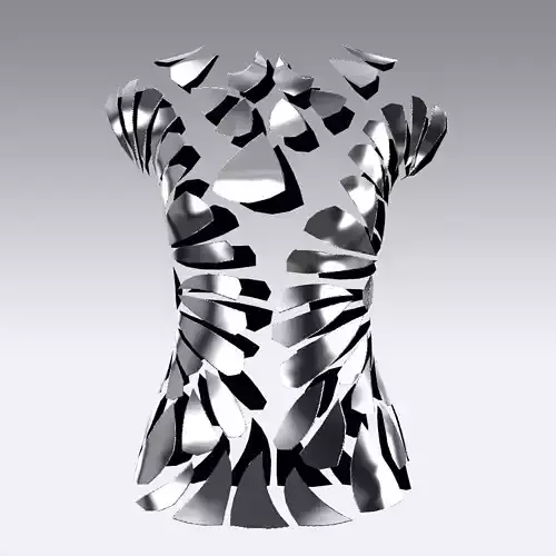 Blouse metalic detail look modern