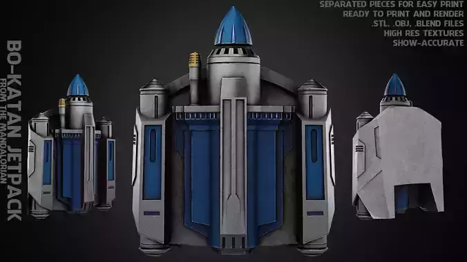 The Mandalorian Bo-Katan Jetpack for Cosplay 3D print model