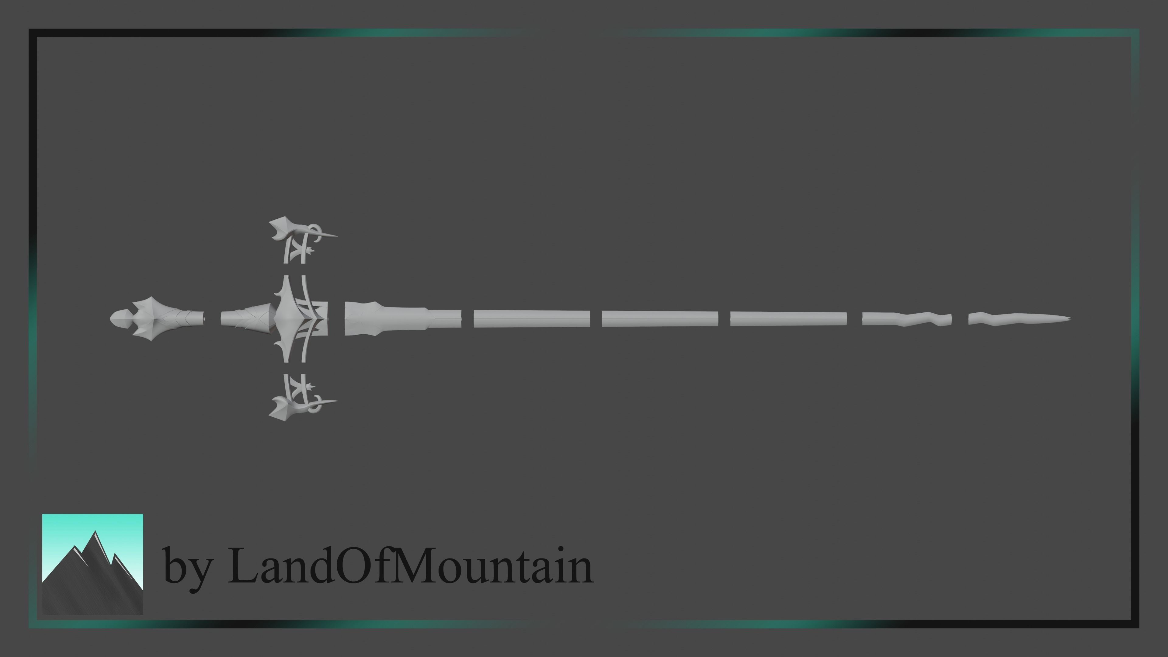 Final Fantasy XVI - Benedikta Sword 3D print model_6