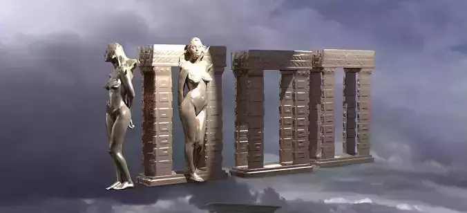 Egyptian Art Deco Stand shapes 