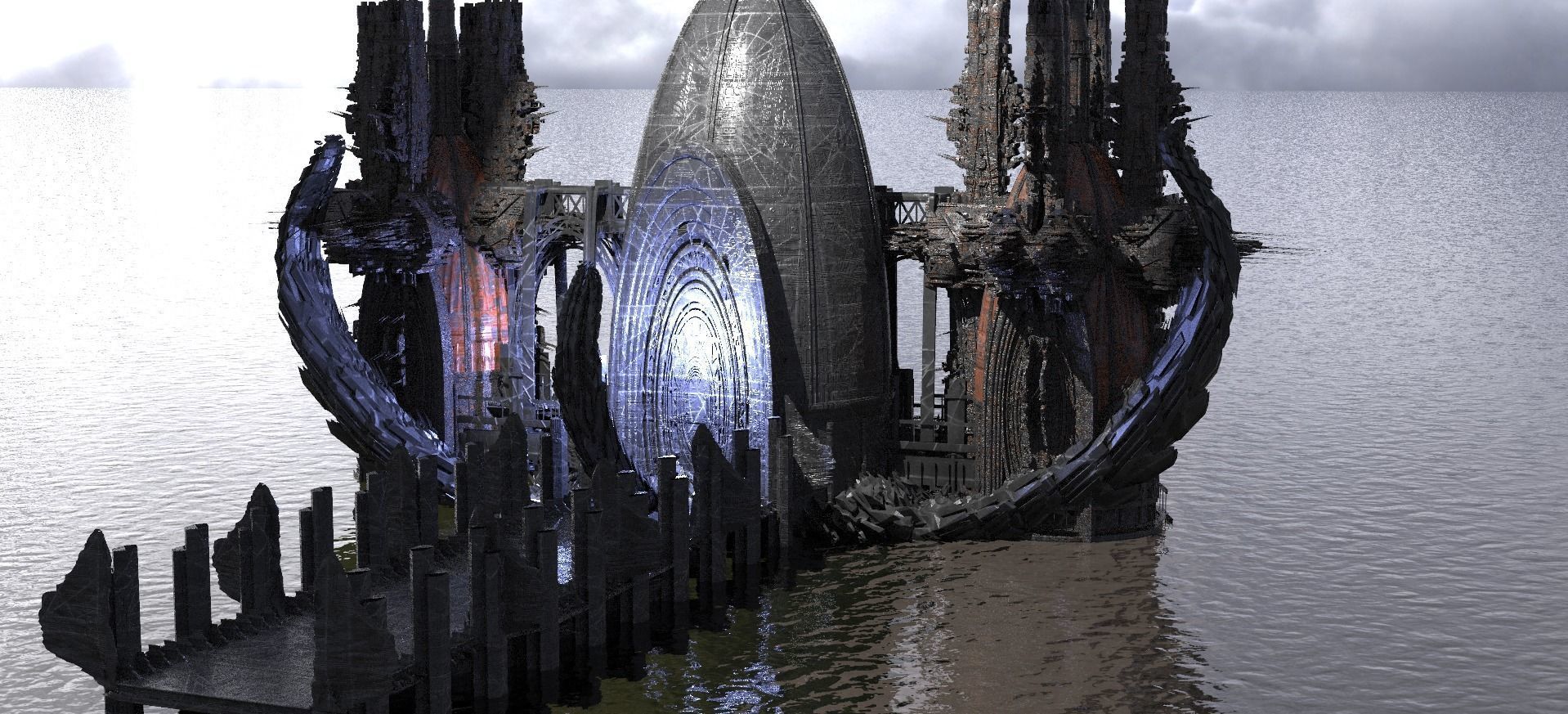  Dark Knights Templar Dark Dragon Towers 3D model_1