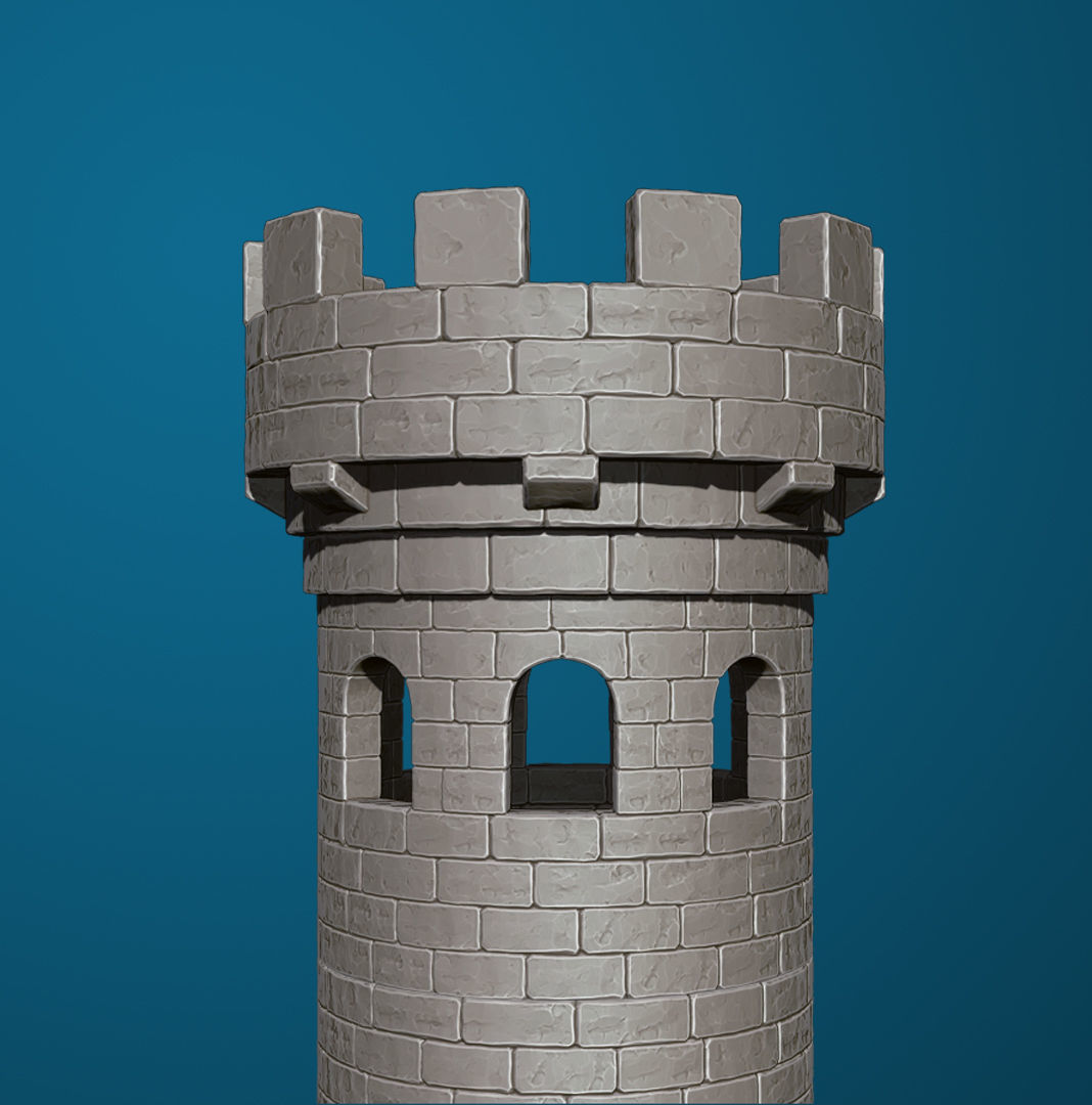 Medieval Tower 03 3D print model 3D print model_8