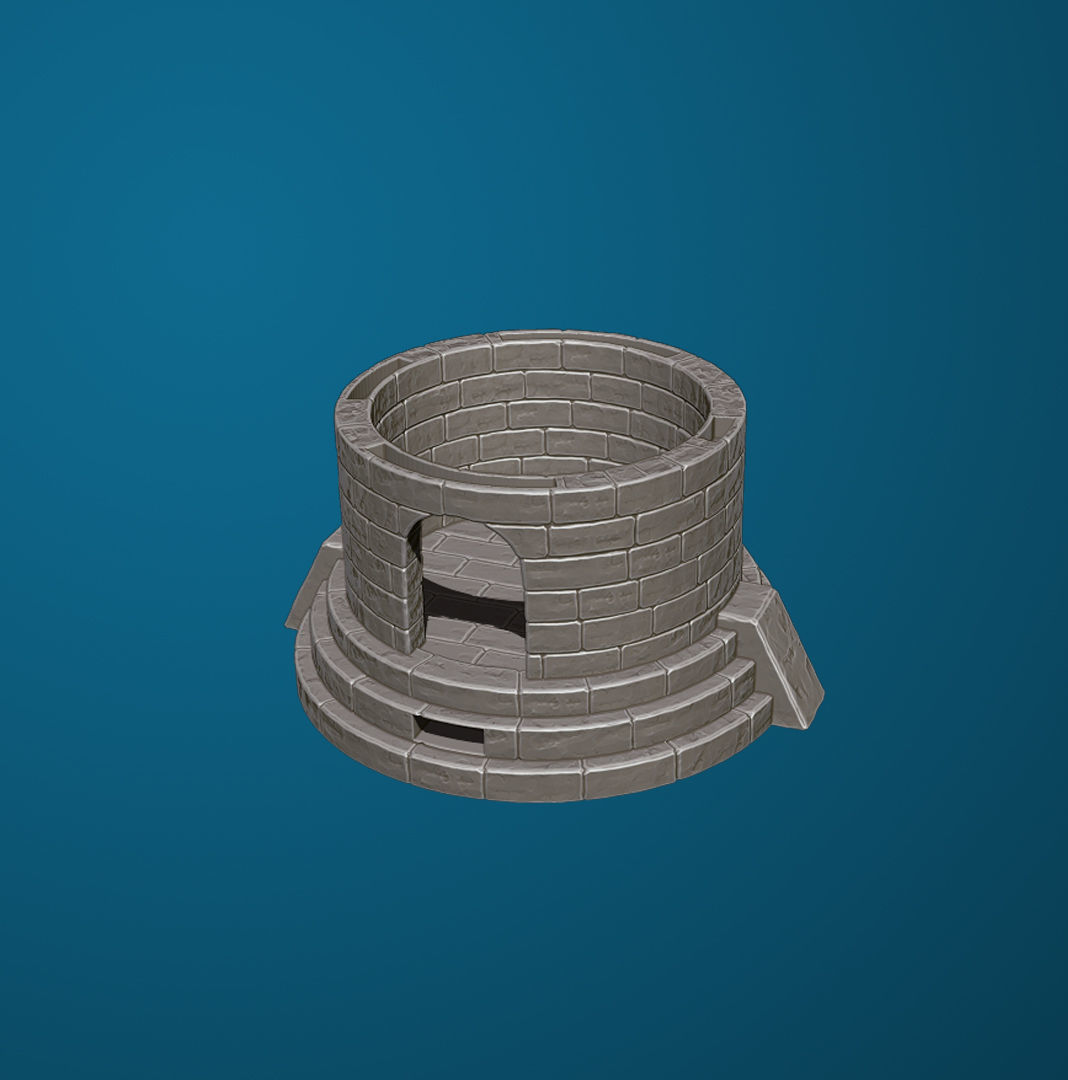 Medieval Tower 03 3D print model 3D print model_3