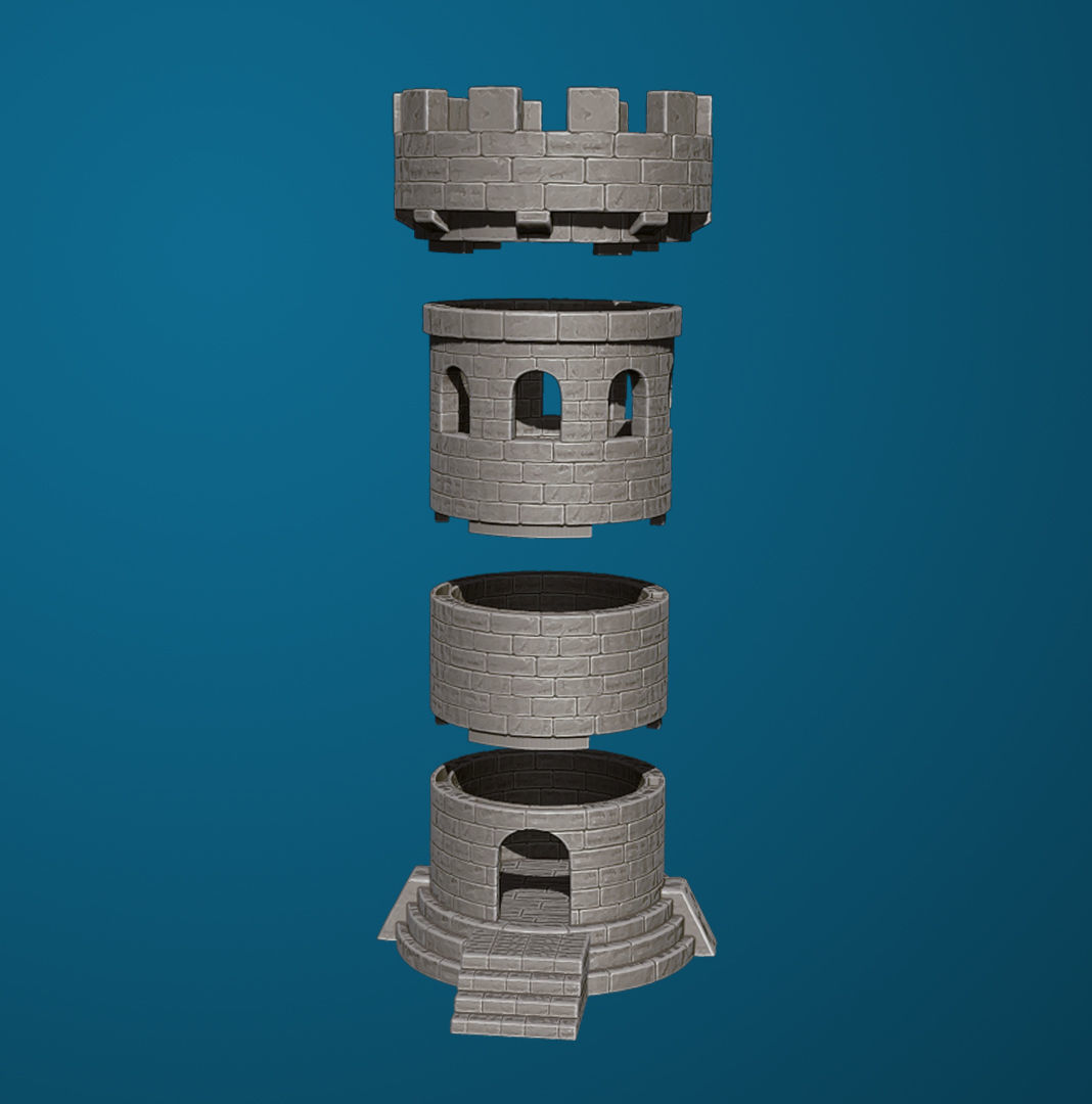 Medieval Tower 03 3D print model 3D print model_9