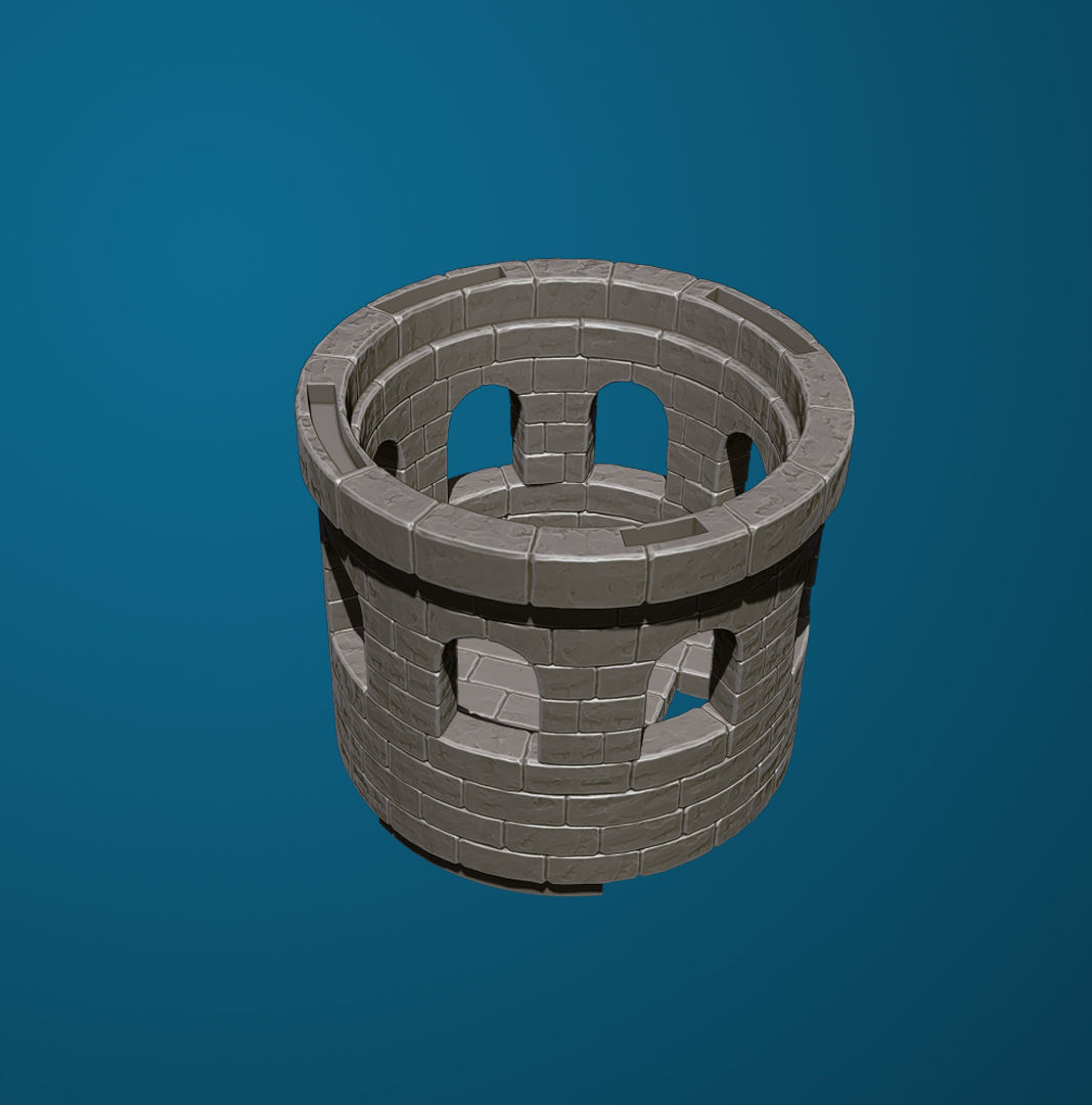 Medieval Tower 03 3D print model 3D print model_6