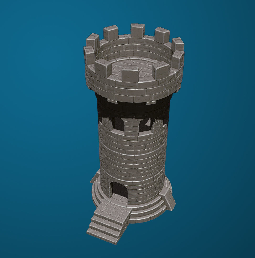 Medieval Tower 03 3D print model 3D print model_1