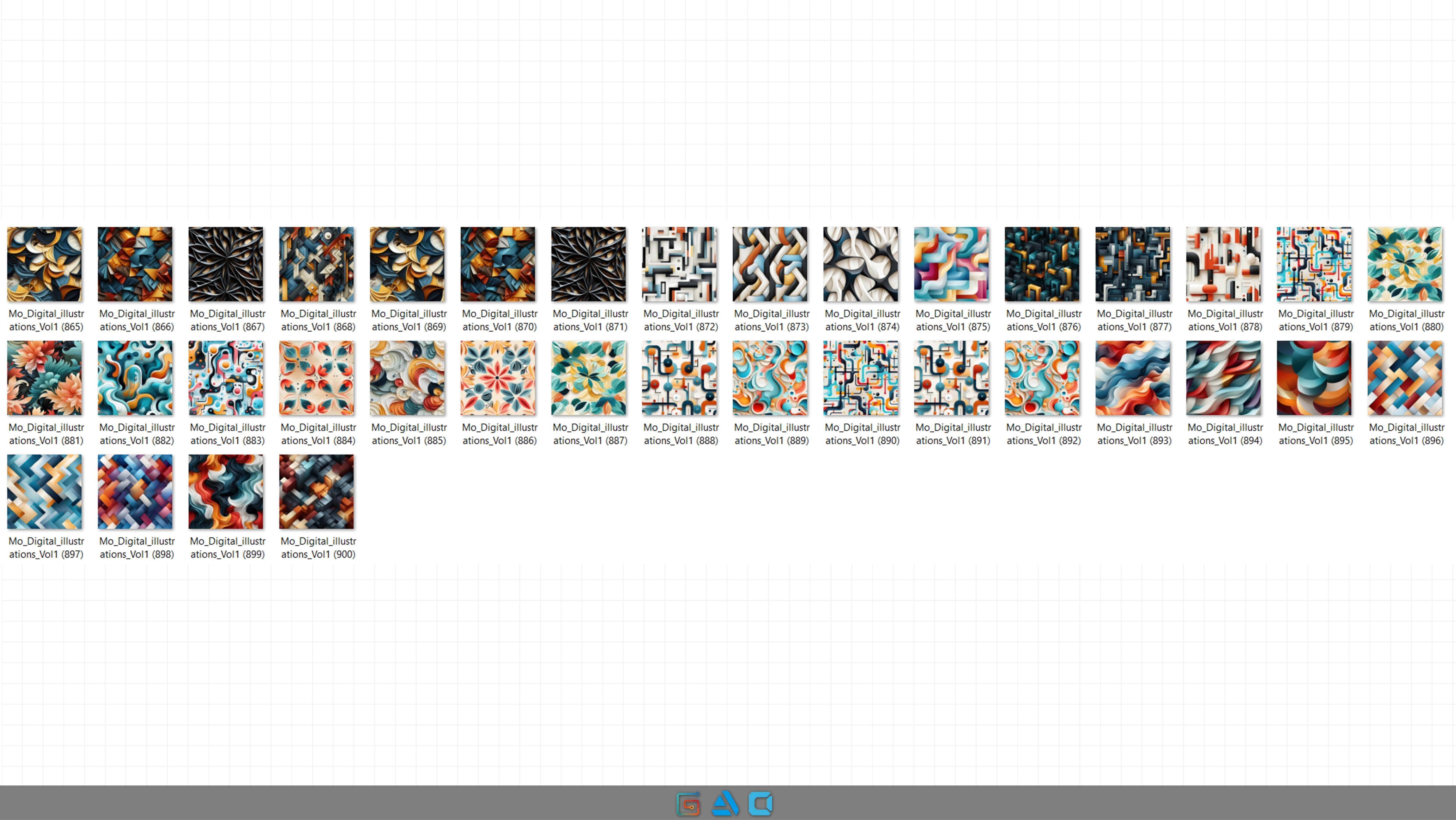 900 Digital illustrations Pattern Collection -Vol1 - 8K Res Texture_10