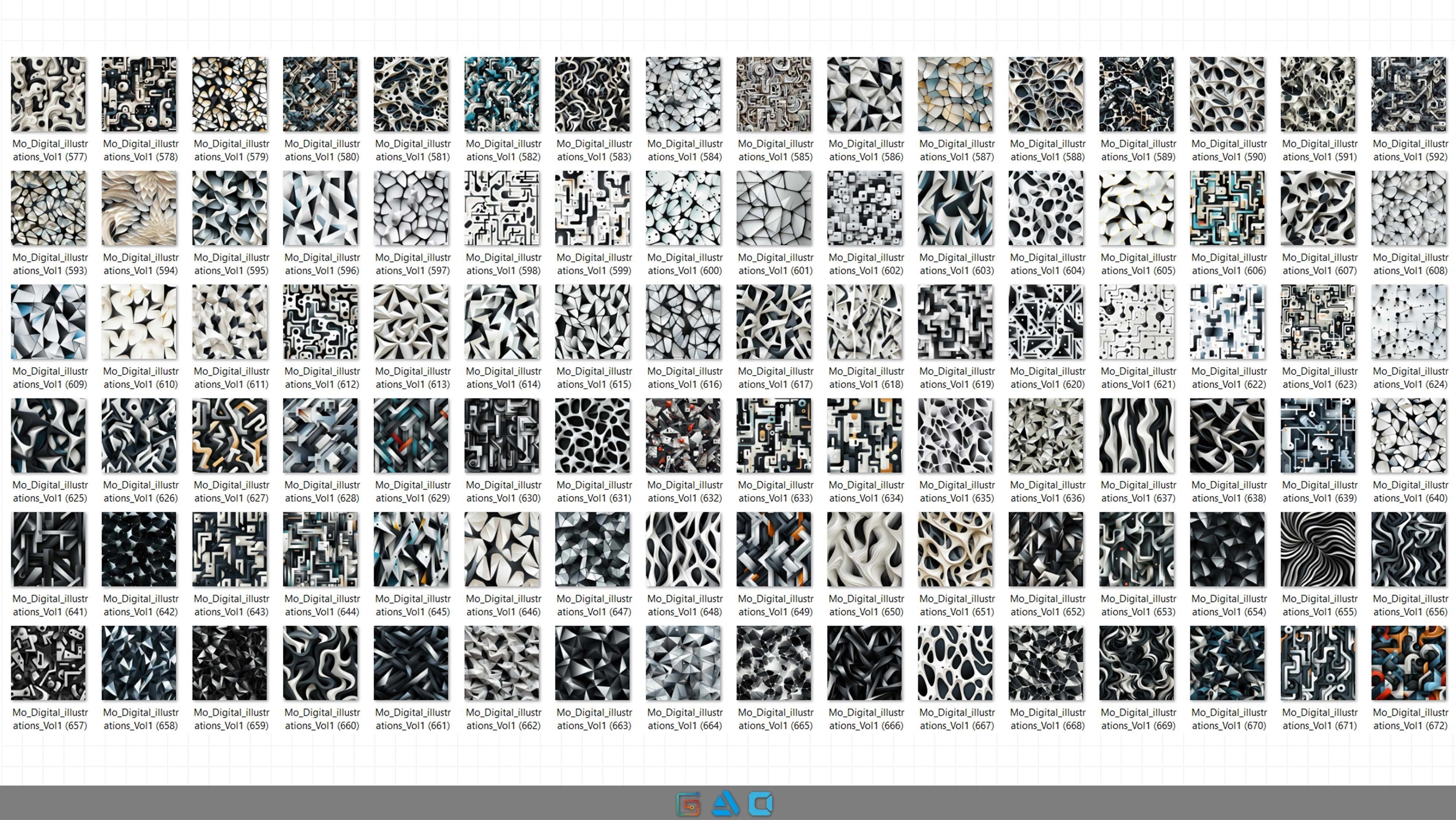 900 Digital illustrations Pattern Collection -Vol1 - 8K Res Texture_7