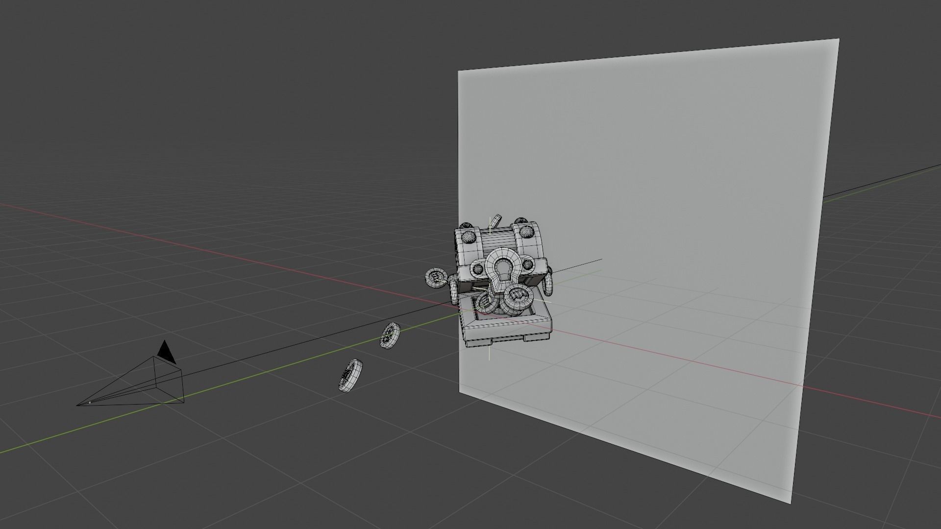 Stylized Glowing Treasure Chest with Flying Gold Coins 3D model_11