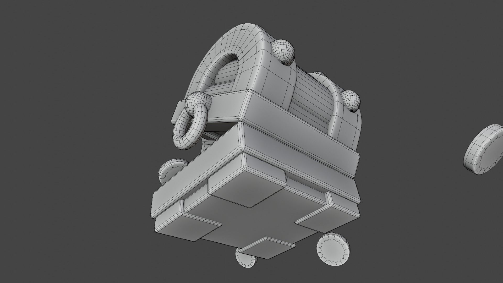 Stylized Glowing Treasure Chest with Flying Gold Coins 3D model_7