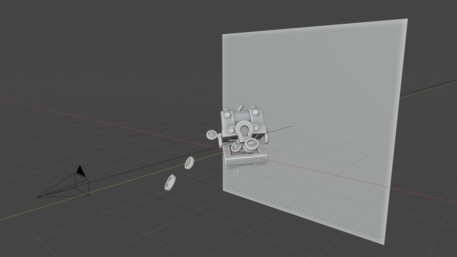 Stylized Glowing Treasure Chest with Flying Gold Coins 3D model_10