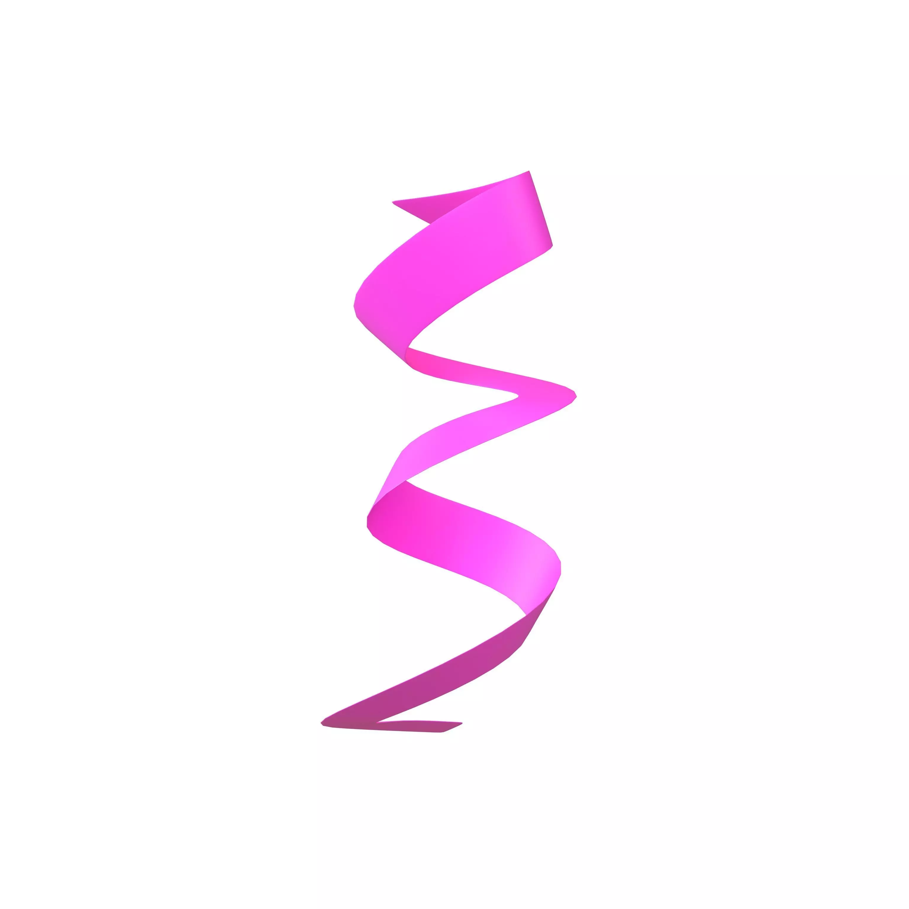 Curly Ribbon V1 002 Low-poly 3D model_0