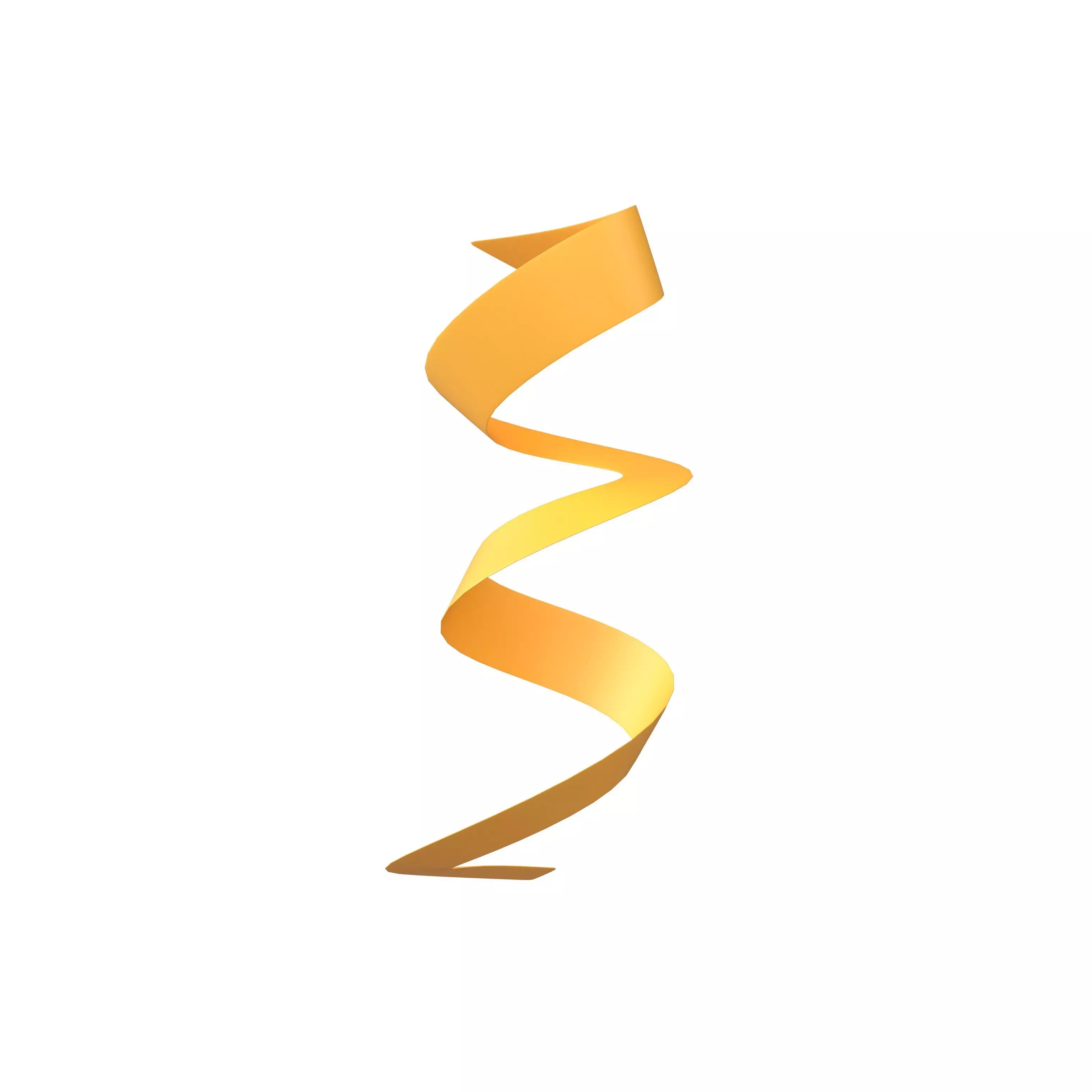 Curly Ribbon V1 009 Low-poly 3D model_0