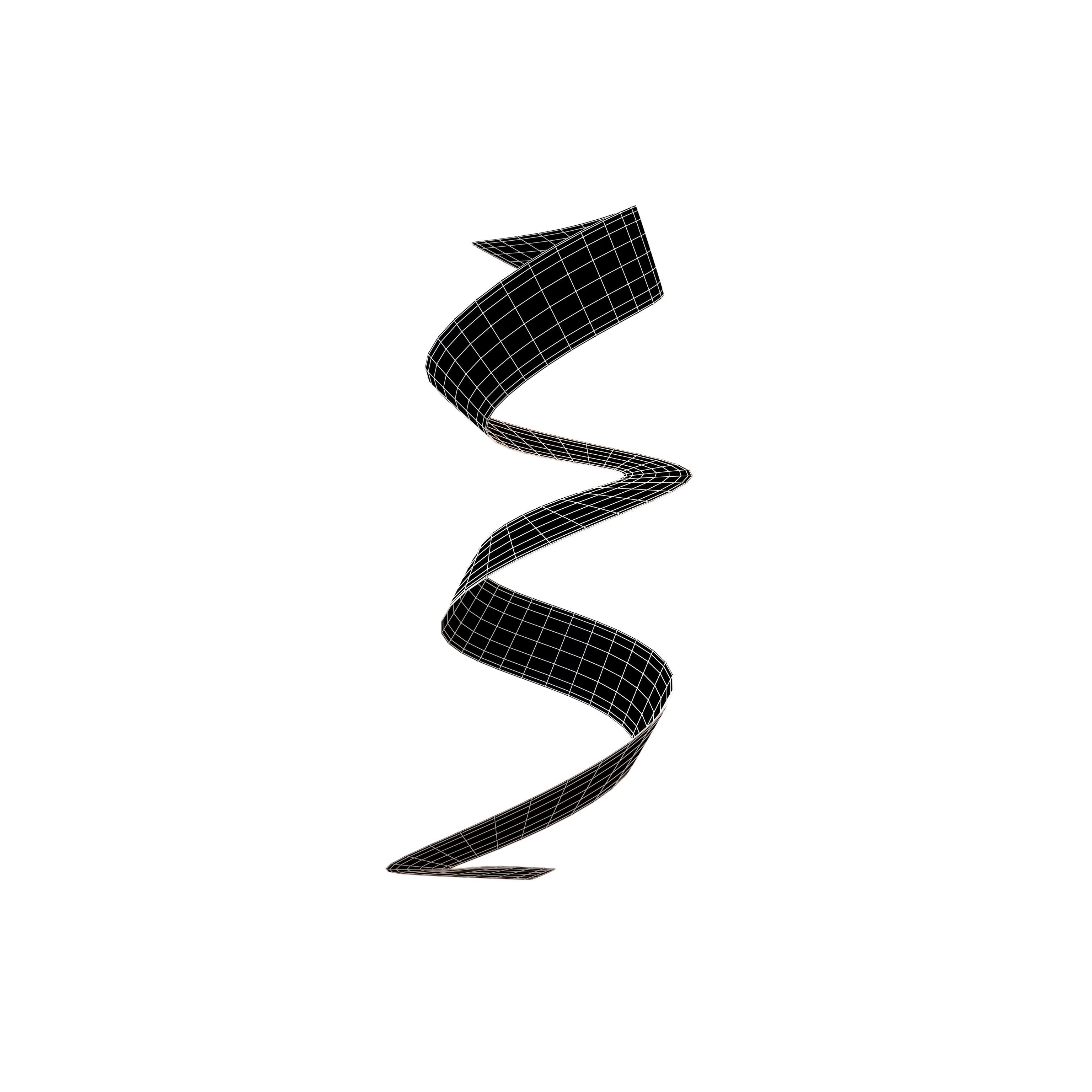Cgs Ribbons 3D model Curly Ribbon V1 014 VR / AR / low-poly | CGTrader