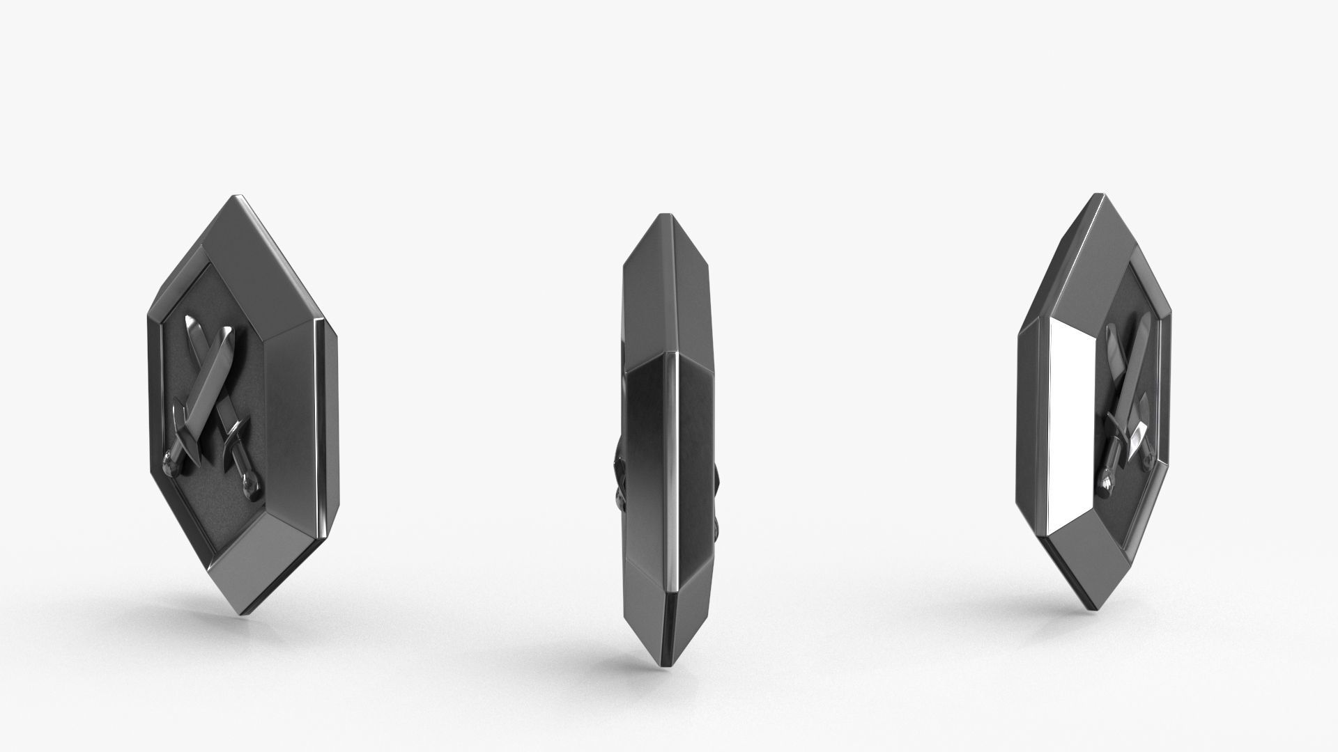 Game Coin Icon Symbol v12 Low-poly 3D model_5