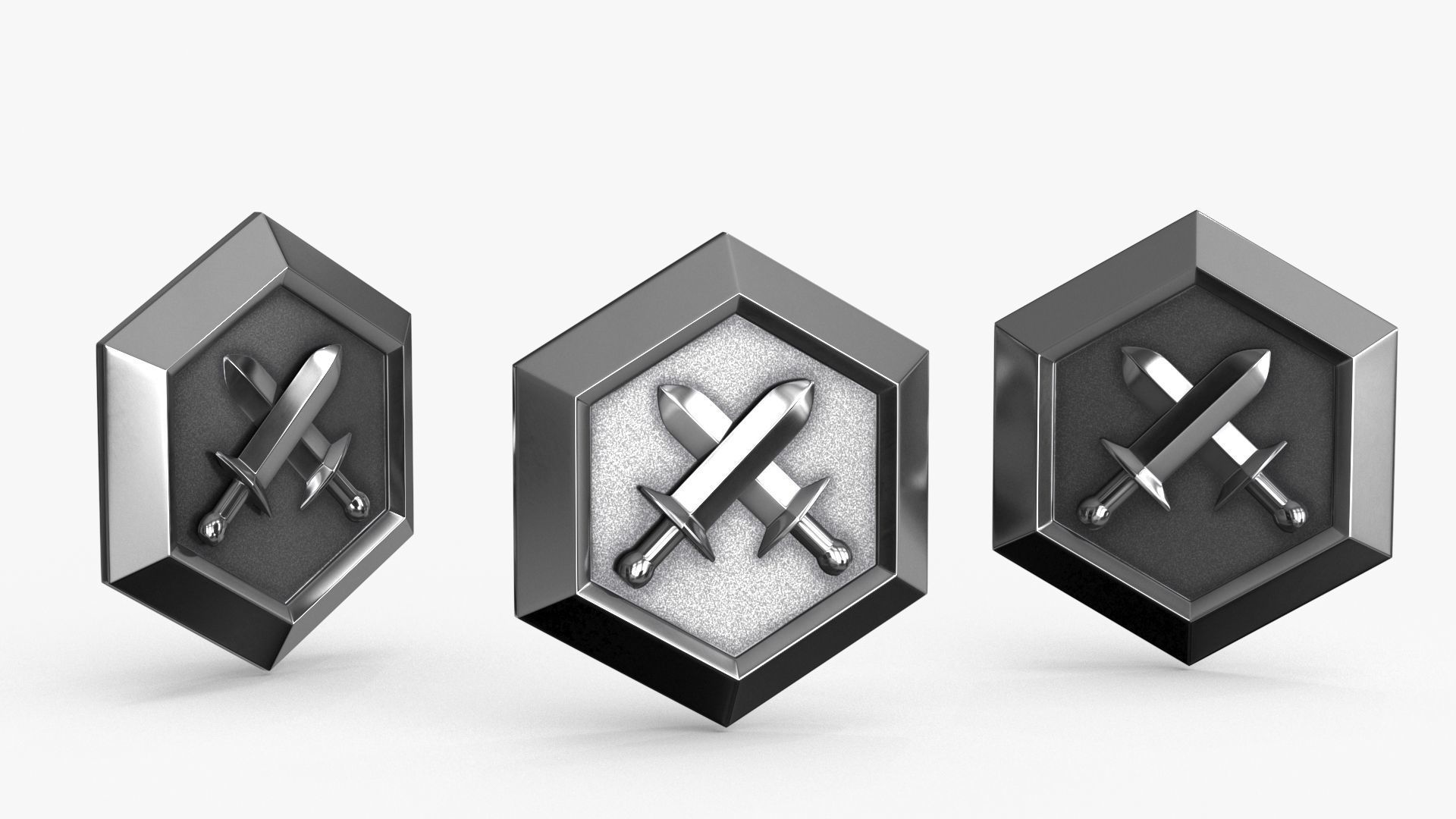 Game Coin Icon Symbol v12 Low-poly 3D model_3