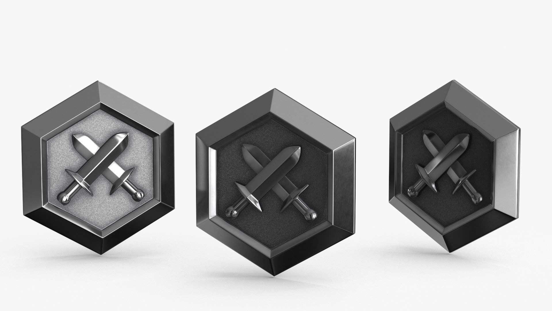 Game Coin Icon Symbol v12 Low-poly 3D model_7