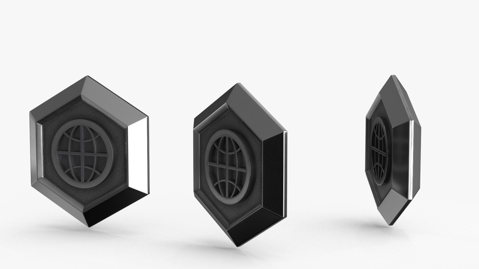 Game Coin Icon Symbol v13 Low-poly 3D model_6