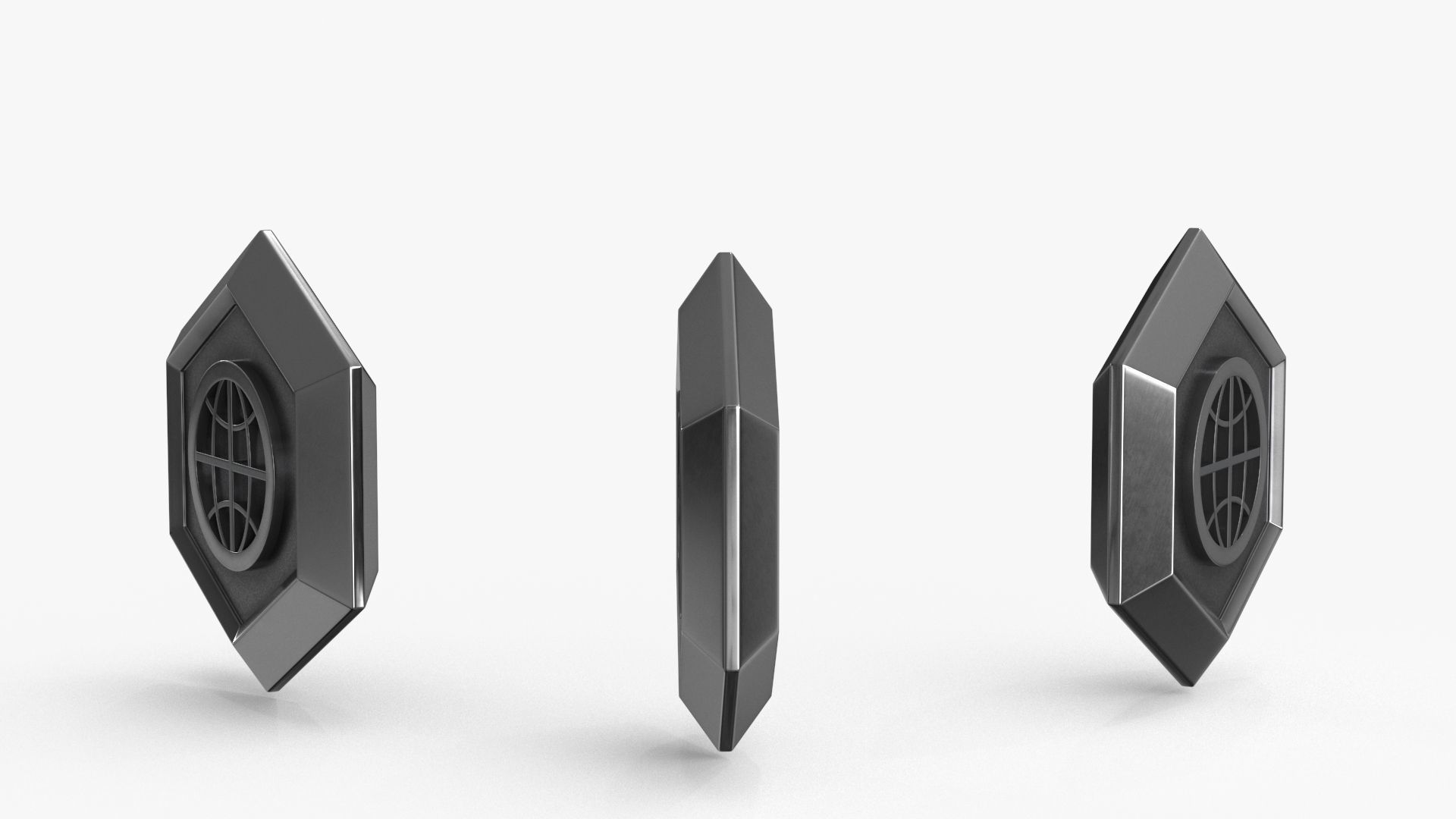 Game Coin Icon Symbol v13 Low-poly 3D model_5