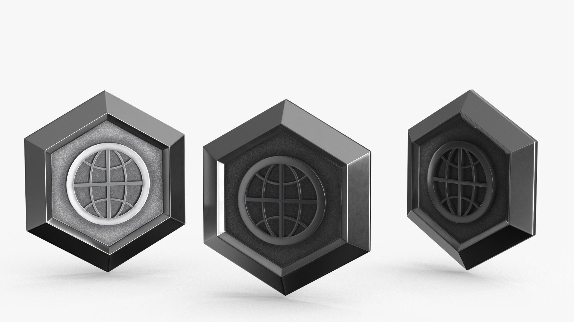 Game Coin Icon Symbol v13 Low-poly 3D model_7