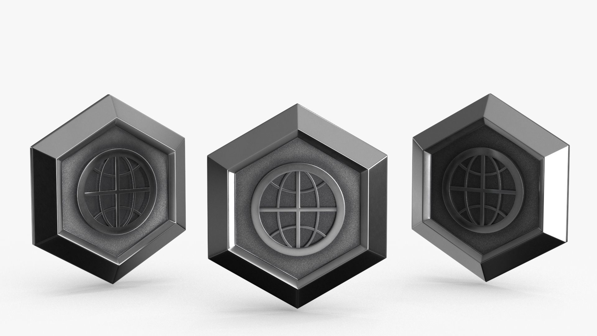 Game Coin Icon Symbol v13 Low-poly 3D model_2