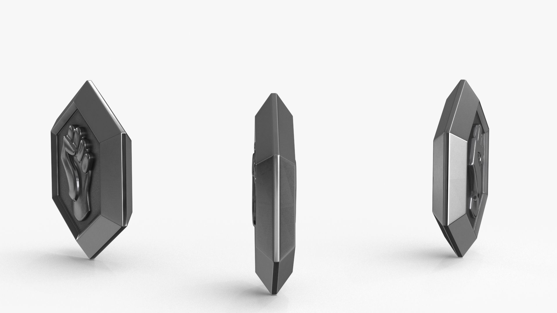 Game Coin Icon Symbol v14 Low-poly 3D model_5