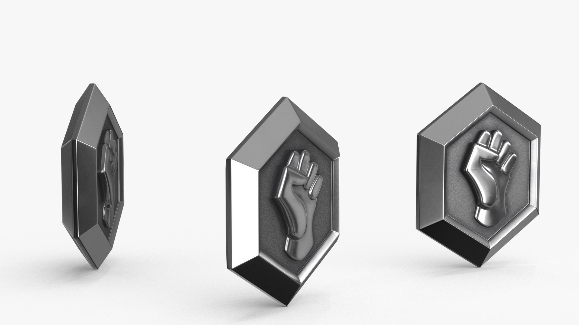Game Coin Icon Symbol v14 Low-poly 3D model_4