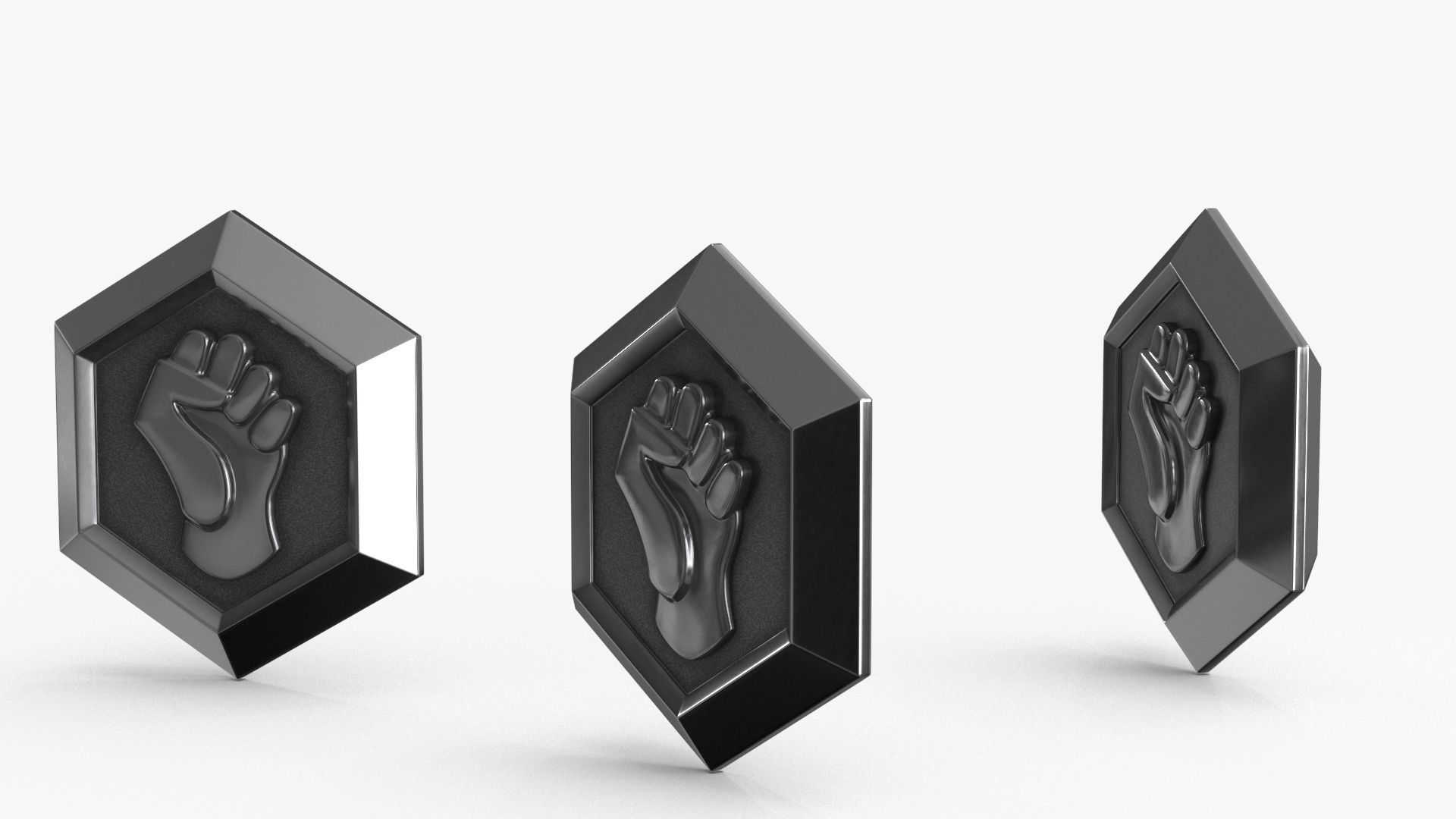 Game Coin Icon Symbol v14 Low-poly 3D model_6