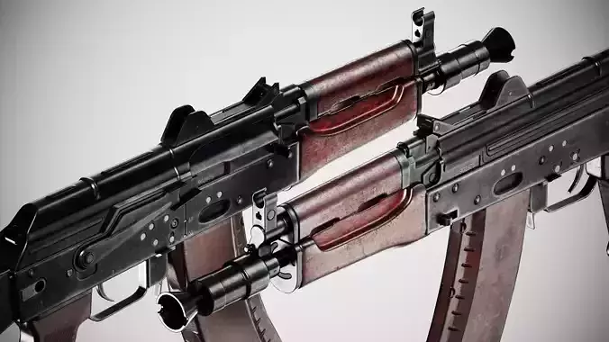 AKS-74U Low-poly 3D model
