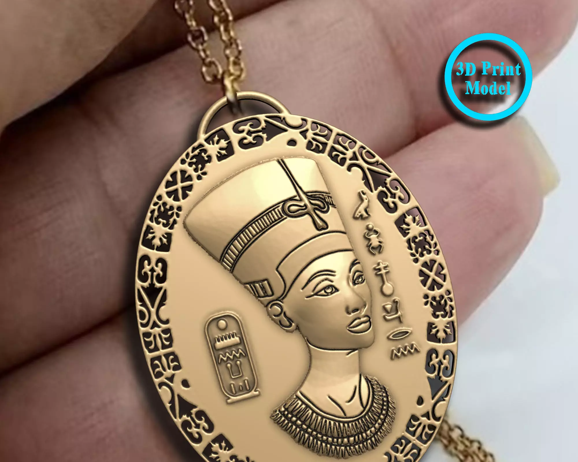 NEFERTITI Ancient Egypt PENDANT 3D print model