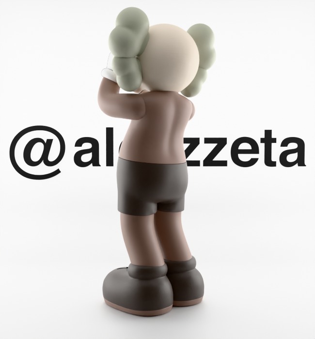 Kaws Holiday UK Textured Low-poly 3D model_8