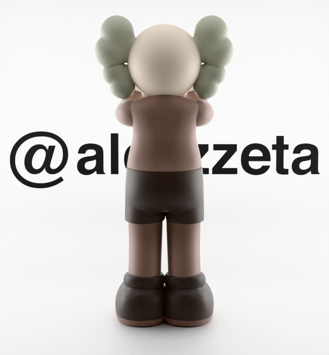 Kaws Holiday UK Textured Low-poly 3D model_10