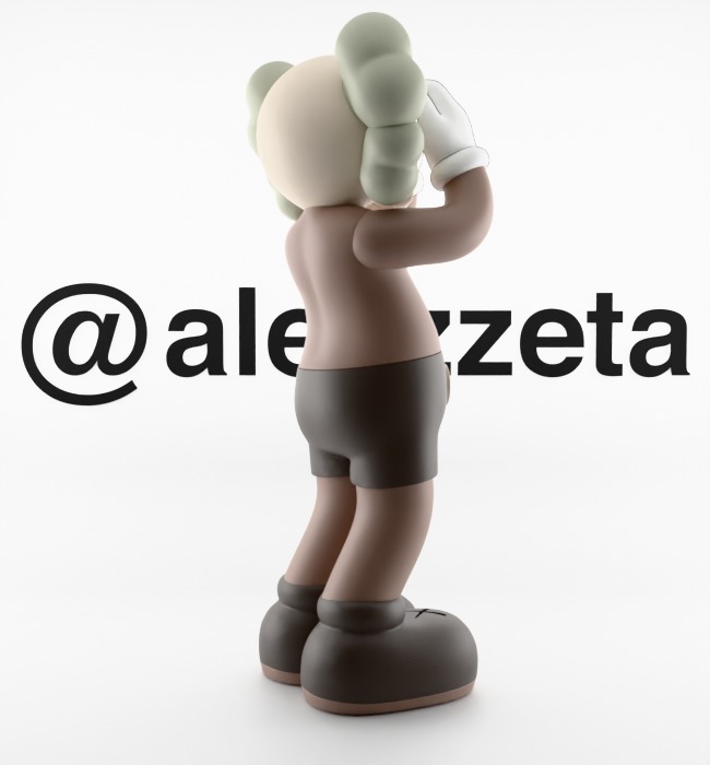 Kaws Holiday UK Textured Low-poly 3D model_13