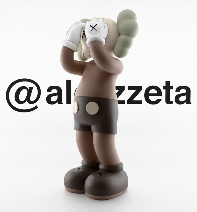 Kaws Holiday UK Textured Low-poly 3D model_3