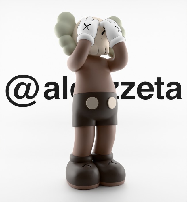 Kaws Holiday UK Textured Low-poly 3D model_18
