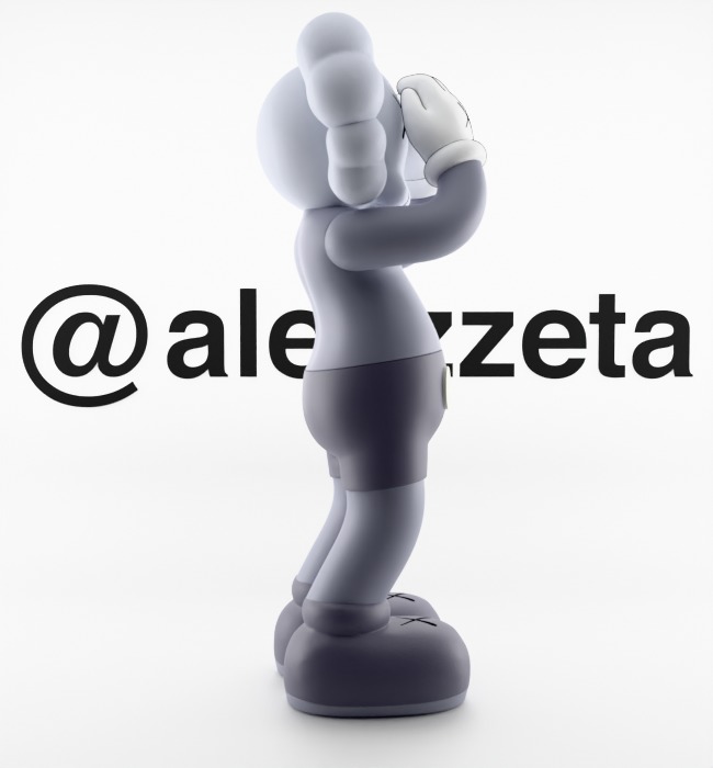 Kaws Holiday UK Textured Low-poly 3D model_32