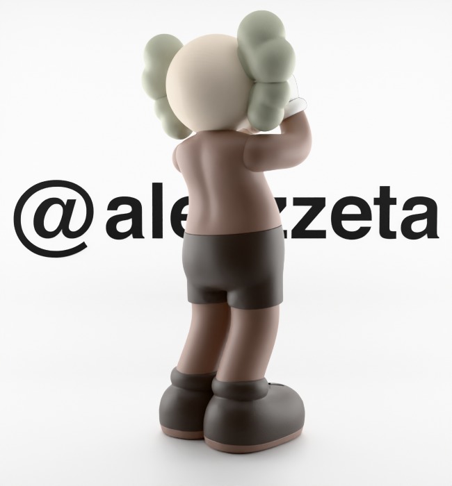 Kaws Holiday UK Textured Low-poly 3D model_12