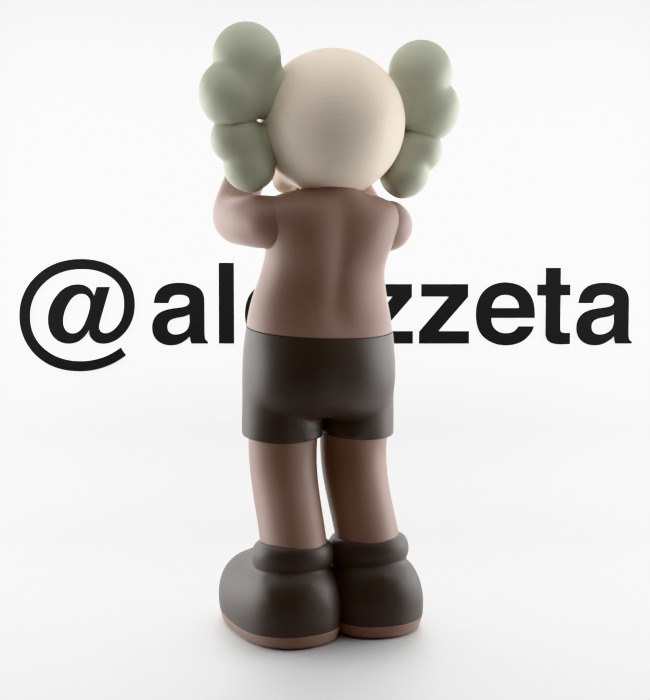 Kaws Holiday UK Textured Low-poly 3D model_9