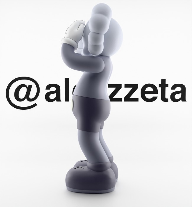 Kaws Holiday UK Textured Low-poly 3D model_24