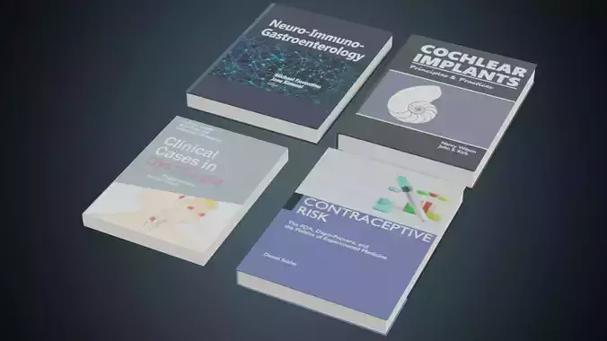 Medical Books 1A Low-poly 3D model