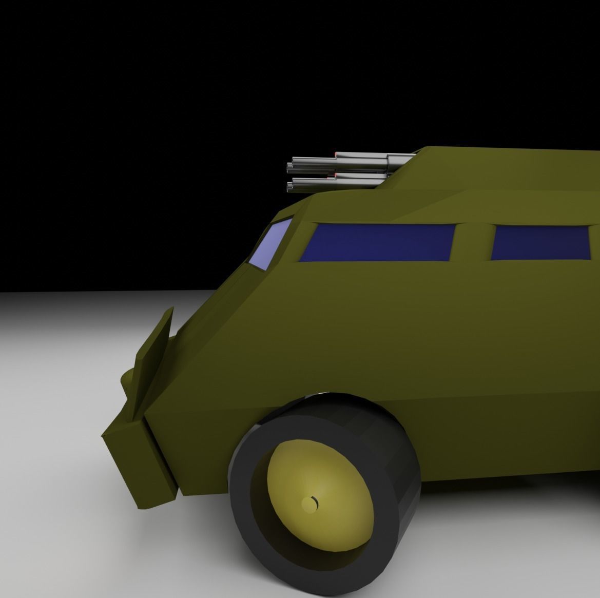 Low poly Military vehicles Low-poly 3D model_9