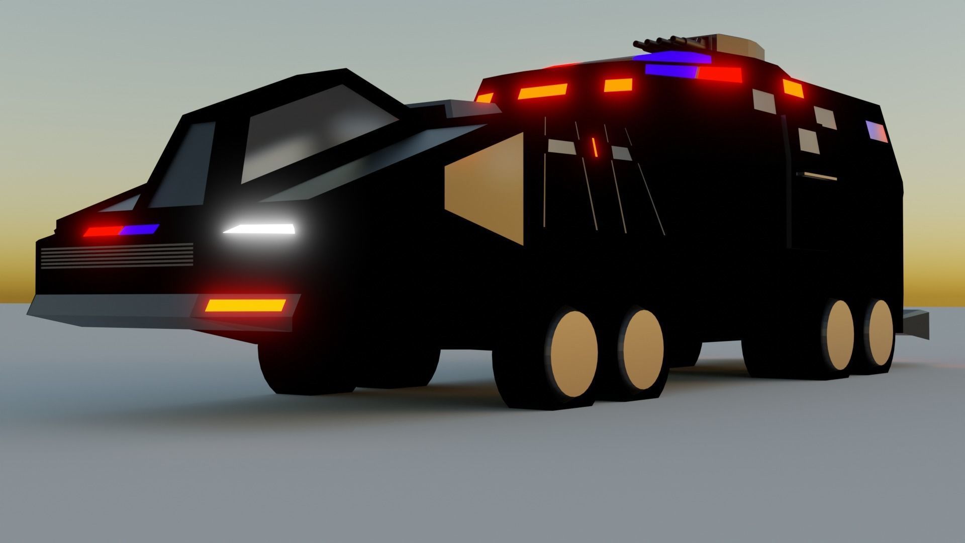 Low poly Military vehicles Low-poly 3D model_16