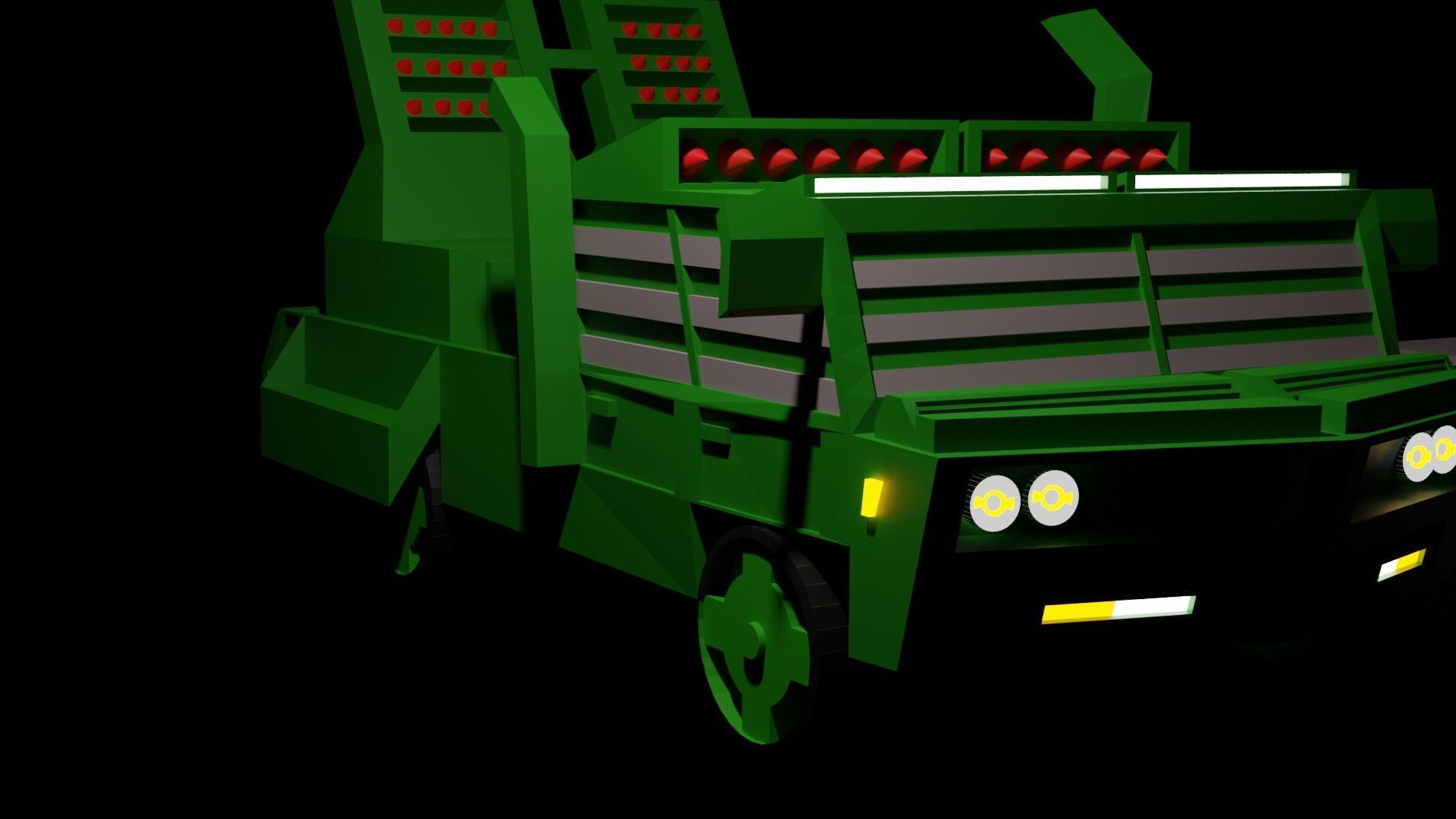 Low poly Military vehicles Low-poly 3D model_6