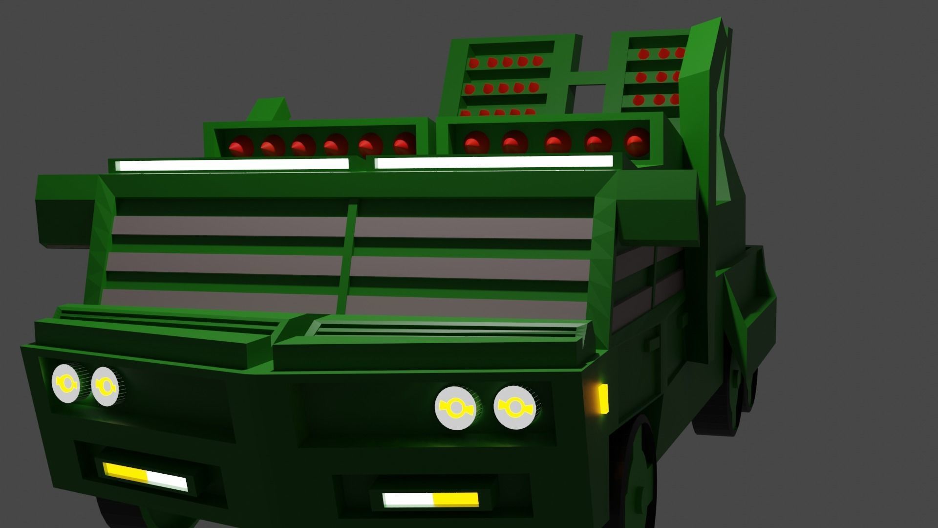 Low poly Military vehicles Low-poly 3D model_4