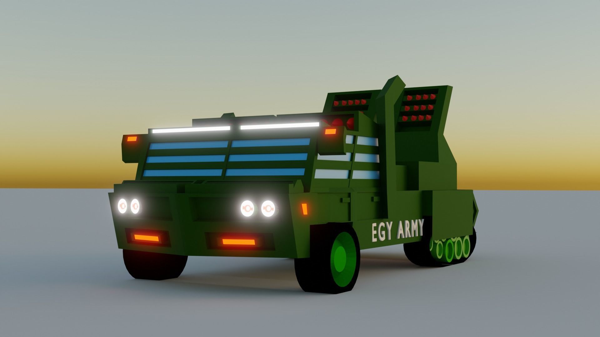 Low poly Military vehicles Low-poly 3D model_19